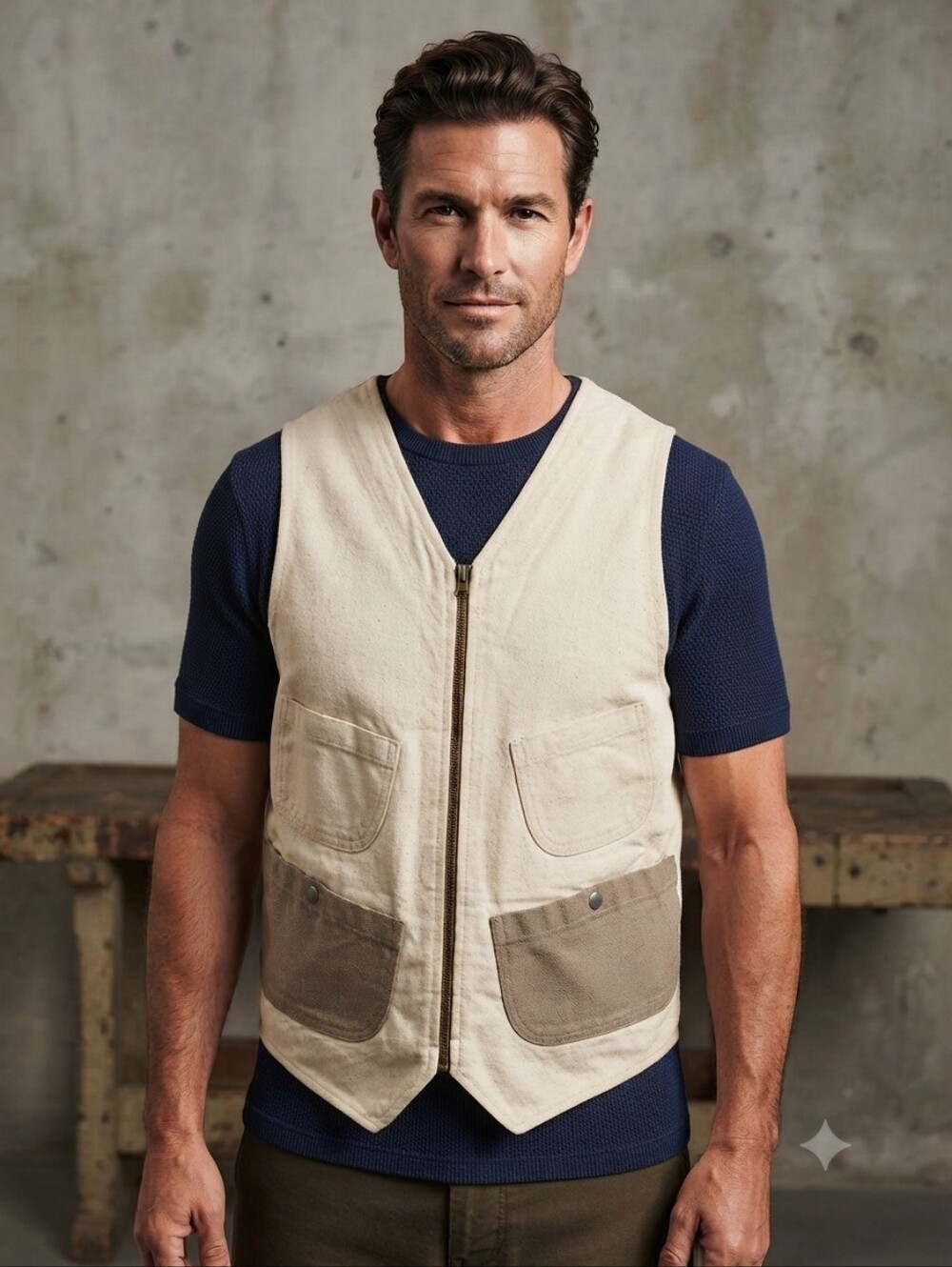 Nigel Cabourn Canvas Vest Men's Size 44